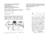 Anteprima di Difficoltà per la fondazione della casa a Gioia de' Marsi (AQ), per la vacanza di due posti di maestri e mancanza di sue salesiani supplenti. (Cartolina postale)