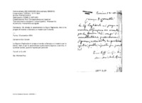 Anteprima di Deve documentare la Sig.ra Pagliaroli, che lo ha pregato di mandar a Genzano un maestro per la banda.