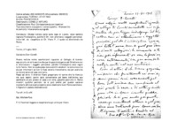 Anteprima di Chiede notizie certe sulla casa di Loreto, dove sembra regnare l'indisciplina, poiché il Dir. non allontana i soggetti pericolosi. Invia lett. darecapitare al Ch. Viano P., il quale va allontanato da Roma.