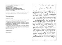 Anteprima di Lo ringrazia per le notizie sui missionari in Cina, ai quali augura buon viaggio, e sulle case dell'Ispettoria, delle quali parlerà a chi di ragione perché si provveda. Ha ricevuto l'invito per la festa.