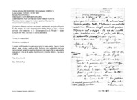 Anteprima di Preoccupazione dei parenti dell'ascritto artigiano Filipello E. che ormaida mesi doveva partire dalla Bolivia e non è ancora arrivato. (Sul verso lett. di D. Costamagna G.)
