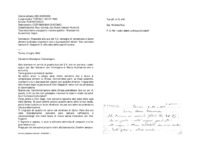 Anteprima di Risponde alla sua del 5.5: consiglia di conservare a Sucre almeno la chiesae mandarvi uno o due sacerdoti zelanti. Non conviene lasciare D. Gasparoli G. alla testa della casa di Lorena.