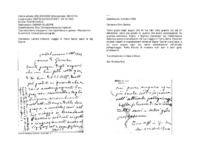 Anteprima di Lettera ricevuta; viaggio in Terra Santa; saluti al Sig. Goyret.