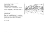Anteprima di Restituzione della lett. confortante di D. Giordano L.; ricerca di un cuocoper la casa di Recife.