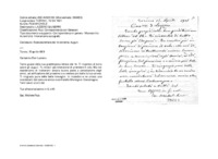 Anteprima di Ricevuta lettera del 14 corrente. Auguri.