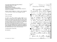 Anteprima di Ricevuta la gradita lett. 11.05.1908. Il caro D. Pappalardo F. è arrivato esi ferma in Italia per riposo. Scarseggia il personale.