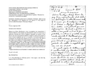 Anteprima di Dovendo partire per le vestizioni chiericali, lascia la sua lett. riguardante il Ch. Palermo M. a D. Cerruti F. Invia copia di scrittura della Marchesa di Villarosa di Napoli.