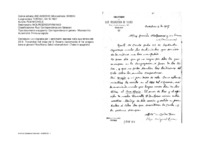 Anteprima di Ha ricevuto la sua del 23/9. Trovandosi nel mese del S. Rosario raccomanda di pregare. Saluti e benedizioni. (Testo spagnolo)