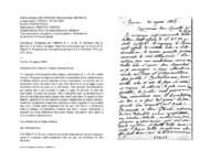 Anteprima di Ringrazia per l'offerta di L. 41,50. È contento che D. Bourlot S. si facciacoraggio. Esprime la sua pena per la morte di D. Glendi A. Ringrazia per lepreghiere pel giorno di S. Michele. (P.S. aut. di D. Rua.)