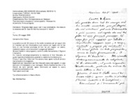 Anteprima di Ringrazia degli auguri per il suo onomastico. Ha ricevuto la relazione del Ch. Sosti M. Non ha notizie di D. Valle P.