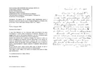 Anteprima di Ha saputo da D. Barberis della beneficenza avuta a Soverato; le somme ricevute vanno rimesse all'Ispettore. Chiede a che punto sono i lavori della casa di Borgia. Saluti a D. Tessa C.