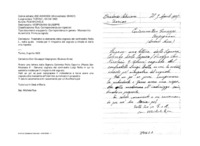 Anteprima di Trasmette la domanda della cognata del confratello Rolla L., nella quale insiste per il rimpatrio del cognato e chiede di darle una risposta.