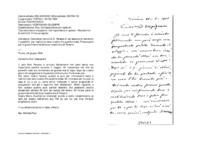 Anteprima di Comunica l'arrivo di D. Perazzo D. ed assicura di fare tutto il possibileper restituirlo sano e salvo fra qualche mese. Preoccupato per la grave infermità del buon coadiutore di Rosario.
