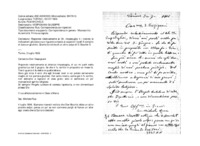 Anteprima di Risponde relativamente al Ch. Impeduglia V.; ricorda le indicazioni già date a suo riguardo e lascia ai superiori locali il compito di dare un giudizio. Giunta la notizia di un altro colpo di D. Bourlot S.