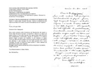 Anteprima di Esprime contentezza per la fondazione del Segretariato del Popolo in favoredegli Emigrati Europei. Implora la benedizione del Signore e chiede informazioni da dare come esempio ad altri Ispettori.