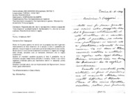 Anteprima di Risponde alla lett. del 4.1 ed esprime il dolore a causa del noto disertore (probabilmente D. De Benedetto V.), che non si riuscì a salvare. Ricorda che si metta in regola.