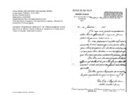 Anteprima di Ringrazia per l'offerta di fr. 50. Assicura preghiere. L'invio di denaro tramite la Banca di Varsavia è un mezzo sicuro. (Testo francese - destinatario incerto)