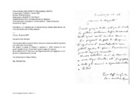 Anteprima di Lo ringrazia per le notizie che gli manda dalla Sicilia. Gli invia del denaro per le feste pasquali.