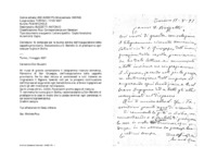 Anteprima di Si compiace per la buona notizia dell'inaugurazione della cappella provvisoria. Raccomanda a D. Bertello G. di predisporre ogni cosa per la gita in Sicilia.