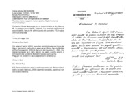Anteprima di Chiede chiarimenti su un proprio credito al Sig. Berruto M., da passare a favore del Sig. Vergnano, e su eventuale pagamento di acconto del Sig. Berruto M. a diminuzione del suo debito. P.S. in calce. [Scrittura allografa].