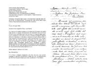 Anteprima di Ringrazia degli auguri e dei sentimenti espressi nella lett. del 24/06. Si congratula per i progressi fatti nello studio della lingua italiana. Raccomanda di perseverare nella vocazione (Fotocopia di orig.)