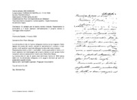 Anteprima di Si rallegra per le buone notizie ricevute. Raccomanda la puntualità e il buon esempio nell'adempiere il proprio dovere a vantaggio delle vocazioni (Fotocopia di orig.)