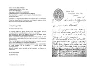 Anteprima di Lo ringrazia della lettera. Ha inviato al BS la sua relazione. Procuri un cuoco tramite l'Ispettore per non tenere in casa una donna che cucini e disponga per l'arrivo delle Suore (Fotocopia di orig.)