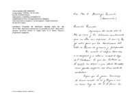 Anteprima di Ringrazia dei sentimenti espressi nella lett. del 18/12/1909. Approva la cautela con cui procede nei lavori. Spera che il giovane Terrarozzi diventi un degno figlio di D. Bosco. Assicura preghiere. (In spagnolo) [Fotoc. di orig.]