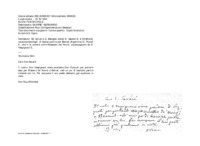 Anteprima di Gli scrive a S. Benigno (dove D. Savarè B. è Direttore), raccomandandoglidi lasciar partire per Bernal (Argentina) D. Pozzoli E., che vi si recherà come Maestero dei Novizi, accompagnato da D. Vespignani E..