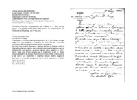 Anteprima di Esprime ringraziamenti per l'offerta di L. 100, per gli auguri e le preghiere che hanno fatto per lui in occasione del suo Onomastico [Ms. allogr. con firma aut.].