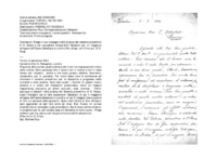 Anteprima di Elogia il suo impegno nella pratica del sistema preventivo di D. Bosco e nel raccogliere Cooperatori Salesiani per un maggiore sviluppo dell'Opera Salesiana a Londra [Ms. allogr. con firma aut. di D. Rua].