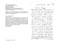 Anteprima di Lett. al dir. della casa sal. di Londra per incaricarlo di dissuadere il chierico Quin Edmondo dal chiedere la dispensa dai voti e scoprire cos'è che lo spinge a farlo.