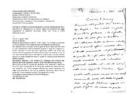 Anteprima di Chiede la nota del personale, prima di mandargliene altro. Scriverà a D. Campana e a D. Austin. Spera sia cambiata una legge riguardante la pubblica istruzione. [Orig. con firma e nome destinatario aut.]