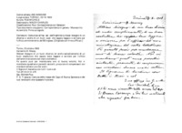 Anteprima di Comunica all'Isp. sal. dell'Inghilterra d'aver bisogno di un chierico o anche di un buon coad. che sappia leggere e scrivere per l'ufficio amministrativo del BS inglese. [Originale con firma e PS aut.]