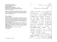 Anteprima di Comprende la sua impossibilità di andare a trovare D. Tozzi E. Comunica che è stato scelto il confr. che andrà ad aiutare D. Bujara P. Gli raccomanda di trattenere D. Domanski. [Originale con firma e nome destinatario aut.]