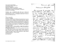 Anteprima di Lett. al vicedirettore della casa sal. di Londra per ringraziarlo della sua del 27/2 contenente una sterlina e notizie sul giovane Storace e un sarto. Lo incoraggia ad andare avanti. [Orig. con firma e nome destinatario aut.]