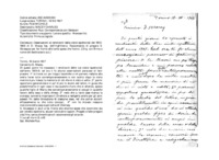 Anteprima di Osservazioni ai rendiconti delle visite ispettoriali del 1905-1906 di D. Macey Isp. dell'Inghilterra. Raccomanda di pregare S. Giuseppe per far fronte alle tante spese che hanno. [Orig. con firma e nome del destinatario aut.]