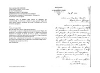 Anteprima di Lett. al Maestro degli Ascritti di Capetown per raccomandargli di continuare a tenere in casa i giovani Weglia che hanno perso i genitori avvelenati dai funghi. [Originale con firma e correzioni autografe.]