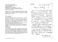 Anteprima di Assicura l'Isp. sal. dell'Inghilterra d'aver preso nota del cambiamento di D. Hawarden. Tenterà di dissuadere D. Tomatis dall'idea di recarsi a Londra. Comunica un credito di 16 lire col Sig. Lavezzi. [Orig. con firma aut.]