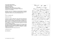 Anteprima di Lett. al dir. di Capetown per raccomandargli di rimediare alle cause che spingono i coad. capi d'arte della sua casa a chiedere il trasferimento. [Orig. con firma e nome del destinatario aut.]