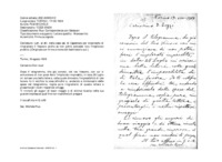 Anteprima di Lett. al dir. della casa sal. di Capetown per incaricarlo di ringraziare il Vescovo anche se non potrà conceder loro l'implorato prestito. [Originale con firma e nome del destinatario aut.]
