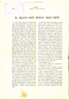 Anteprima di Il Beato D. Bosco nell'arte - Riproduzione di tre dipinti di D. Boscorealizzati da F. Margotti - Pubbl. sulla rivista Arte Cristiana.