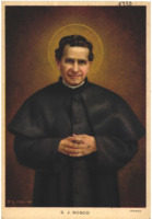 Anteprima di Cartolina postale di un quadro sulla figura di S. Giovanni Bosco.