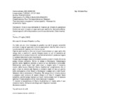 Anteprima di Circa la sua domanda di trasloco gli chiede di pazientare finché non avràtrovato un caposarto per sostituirlo. Scriverà a Mons. Costamagna G. affinché prenda a cuore la sua domanda.