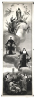 Anteprima di Fotografia della tela a olio in cui appare D. Bosco circondato dai giovanetti; nella Chiesa della Casa Generalizia delle Suore Terziarie Cappuccine.