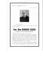 Anteprima di Lettera mortuaria di D. Serié G.G., Consigliere emerito del Capitolo Superiore della Società Salesiana, scritta dal Rettor Maggiore SDB.