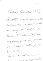 Anteprima di Lettera di Signore, che prende parte alle angustie espresse dal Procuratore Generale SDB nella sua recente lettera, desideroso di continuare a trarre beneficio dal suo sostegno. [Senza data. Busta acclusa.]