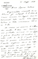 Anteprima di Le restituisce le lettere autografe di D. Bosco ringraziandola vivamente. Le propone di scrivere un suo giudizio sul carattere e sulle virtù di D. Bosco.