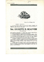 Anteprima di Lettera mortuaria del sac. D. Beauvoir Giuseppe