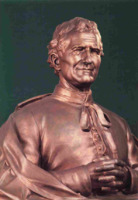 Anteprima di Busto di San Giovanni Bosco in bronzo (Dettaglio del mezzobusto)
